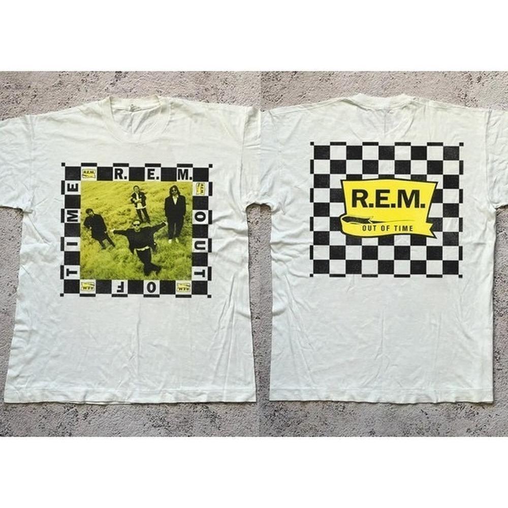 Rem Rock Band Out Of Time Unisex Shirt 90S Rem Music Band Album Shirt 2 Sided